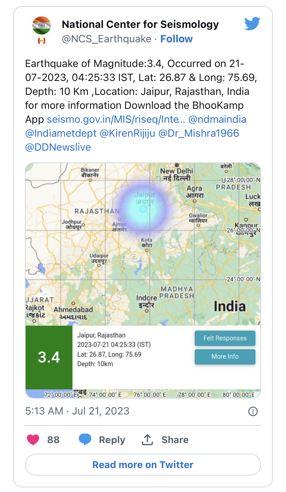 Photo 3.3-magnitude earthquake struck Tawang, Arunachal Pradesh, India, 