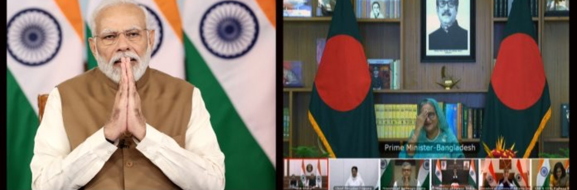 India-Bangladesh rail & power projects inaugurated by PM Modi and Sheikh Hasina