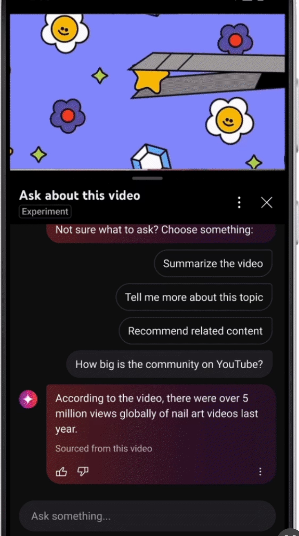 YouTube experiments with an AI chatbot for video interactions