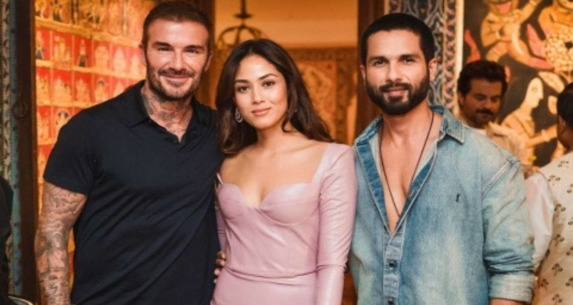 David Beckham mingles with Karisma Kapoor, Malaika Arora, and others during Sonam Kapoor's party