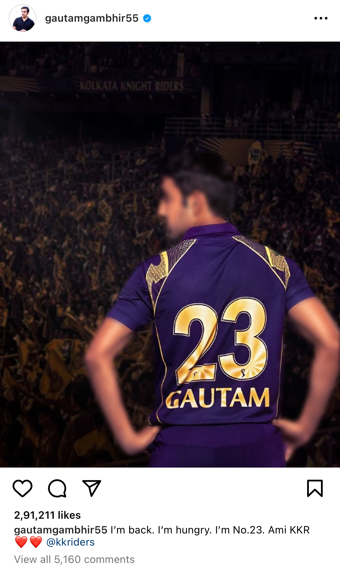 Gautam Gambhir Makes Comeback to Kolkata Knight Riders as Mentor for IPL 2024