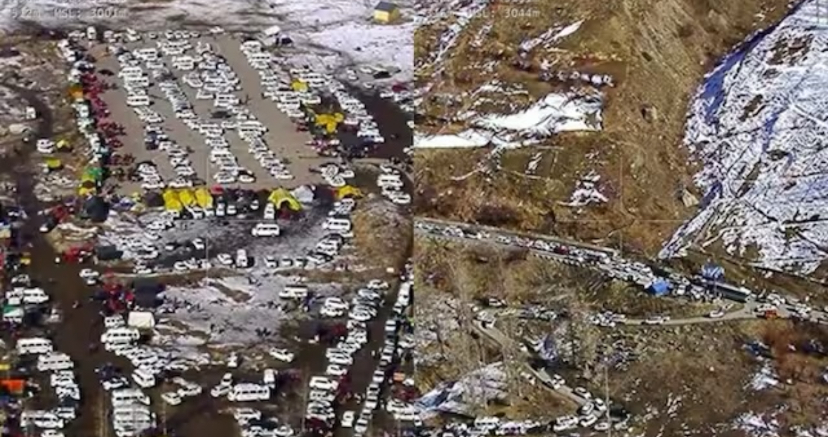 Christmas Traffic Chaos in Himachal's Lahaul and Spiti Captured by Drones