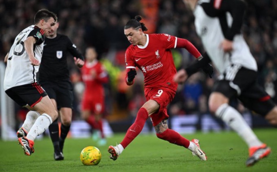 League Cup semi-final first leg: Liverpool beat Fulham 2-1