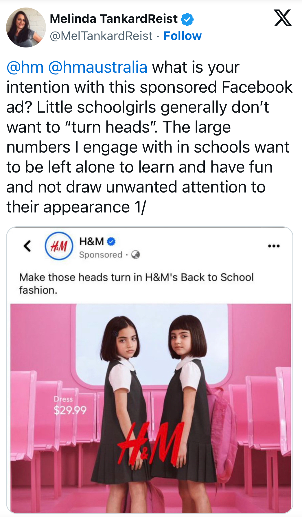 After allegations of kid sexualisations, H&M pulls a school uniform ad