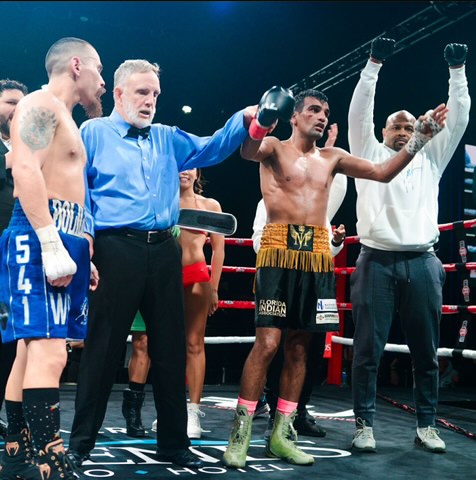 Mandeep Jangra wins the US National Boxing Association's intercontinental Title