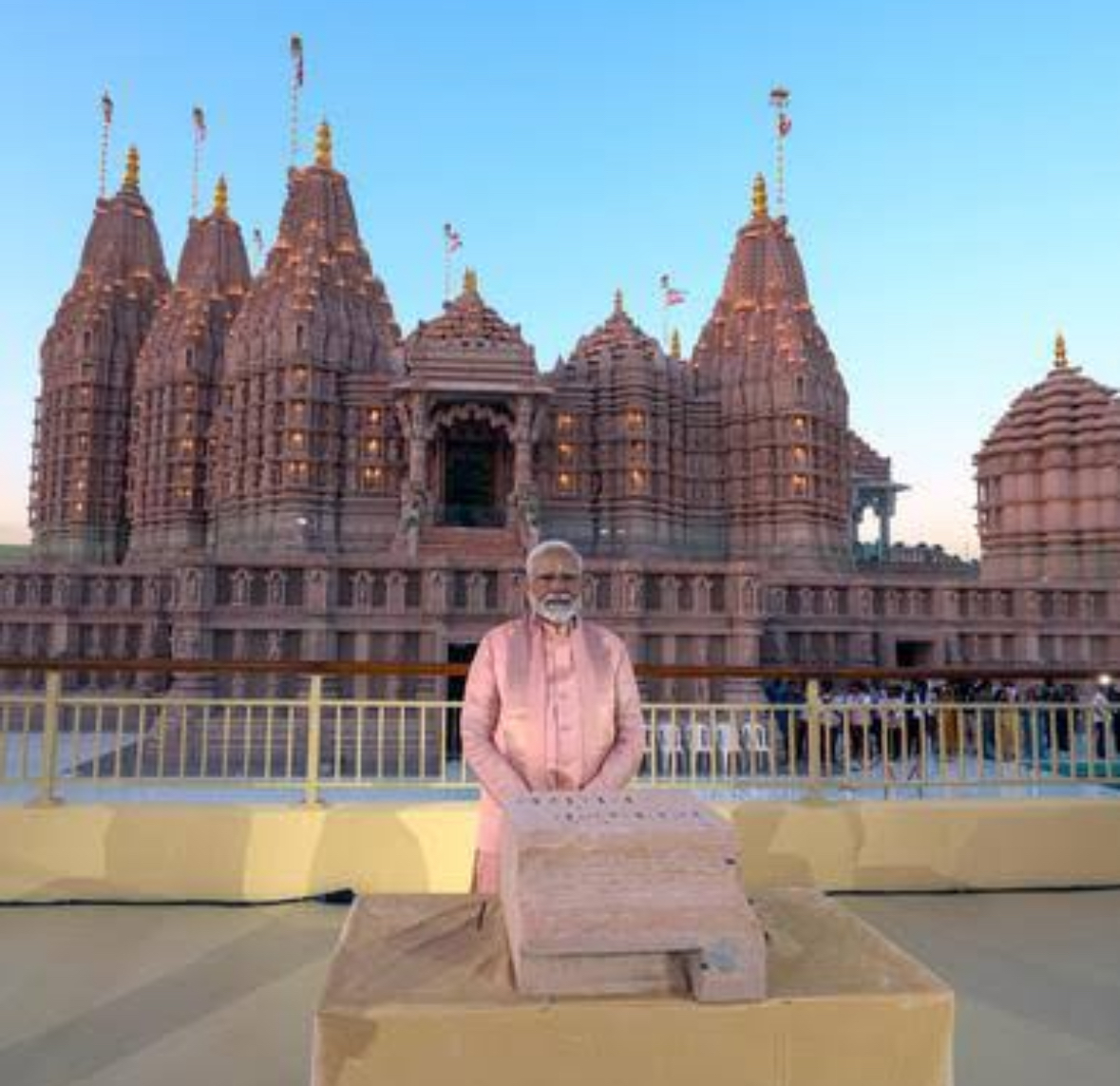 Inaugurating the UAE's first Hindu temple