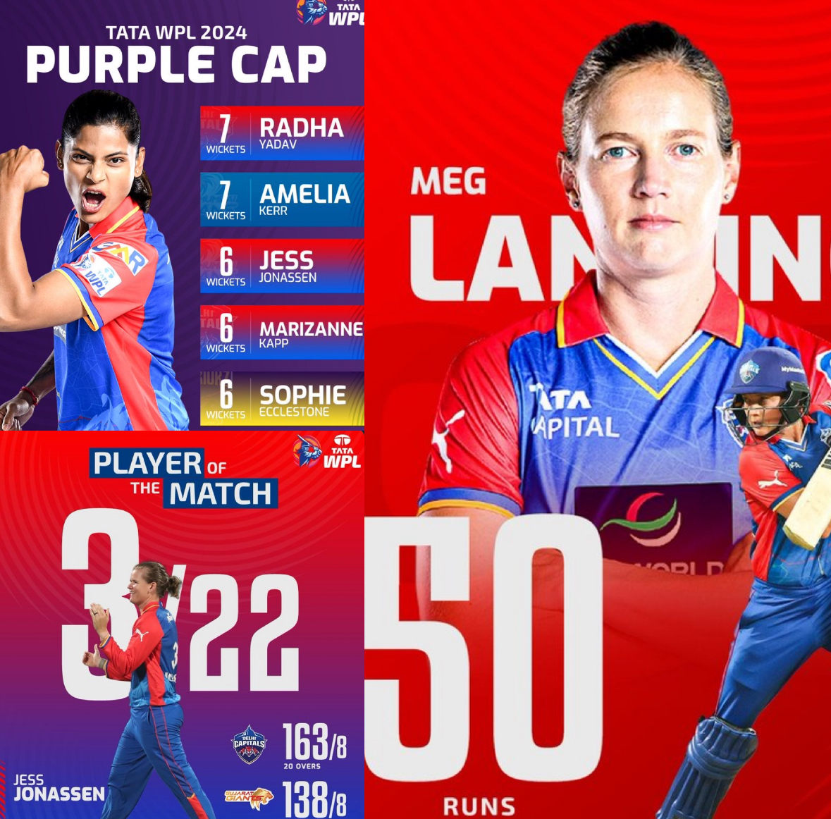 Meg Lanning shines in WPL 2024 as Delhi defeats Gujarat again