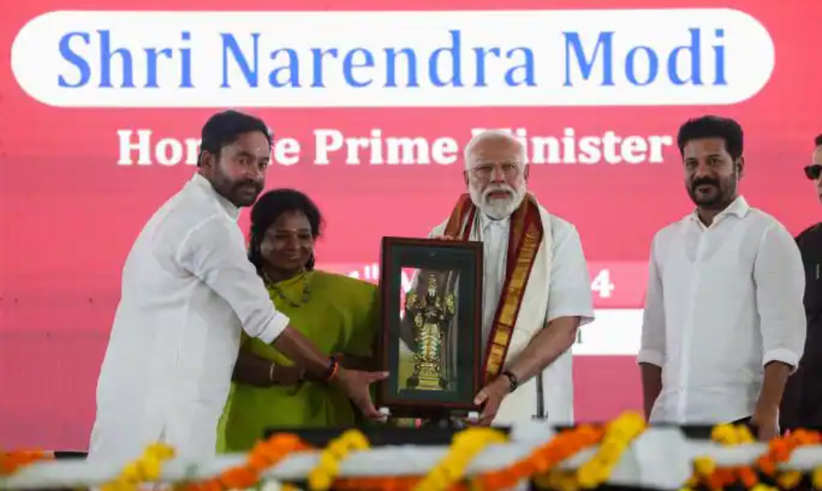 PM Modi Unpacks 30 Projects in Telangana, Congress CM Calls Him Elder Brother 