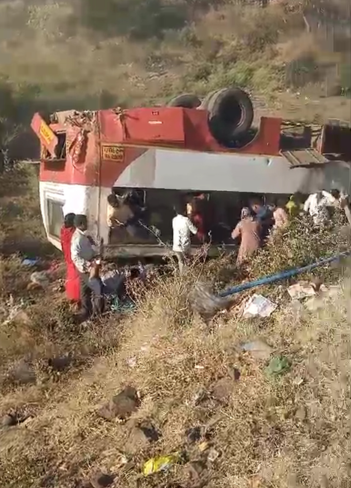 Tragedy in Maharashtra: 30 Injured as Bus Plunges Off Bridge in Parbhani