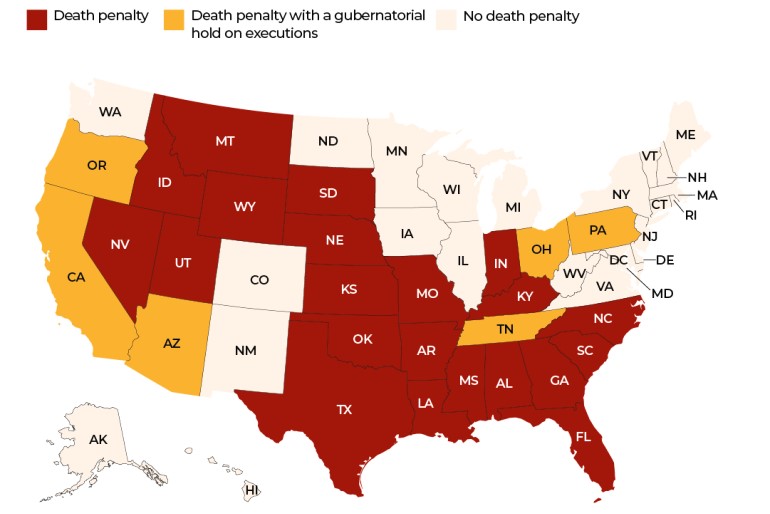 photo: US states with death penalty, 