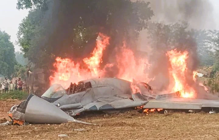 Indian Air Force MiG-29 Fighter Jet Crashes Near Agra