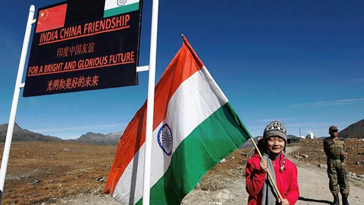 India and China border location.