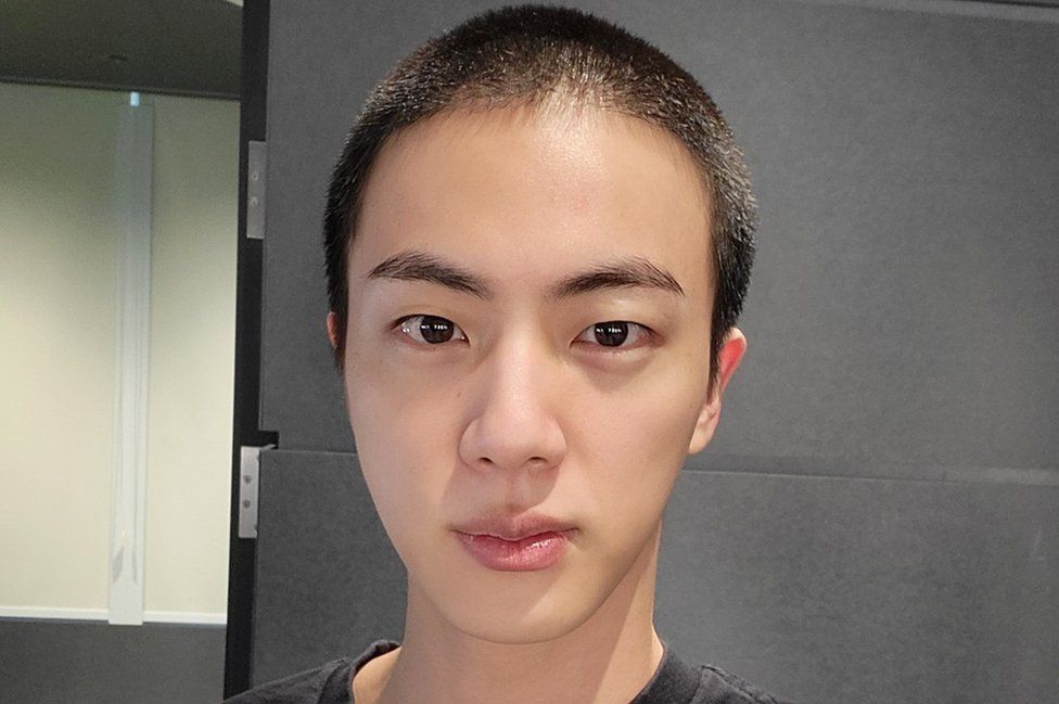 Jin with his trimmed hair