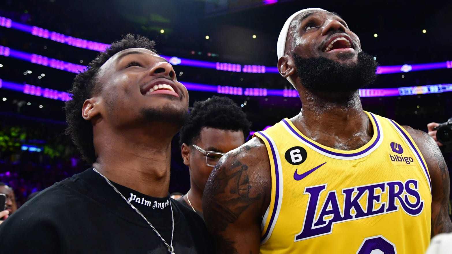 bronny and lebron james becomes first father-son duo at la lakers