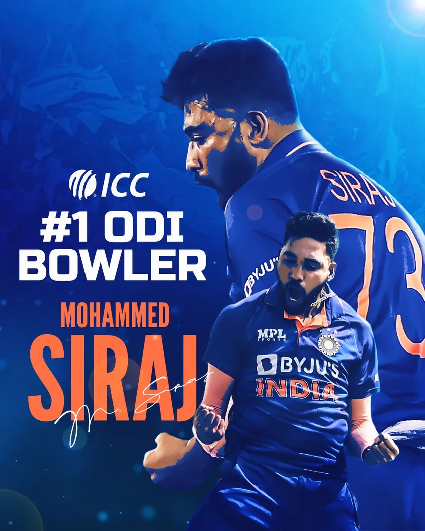 Mohammed Siraj NO.1 ODI bowler