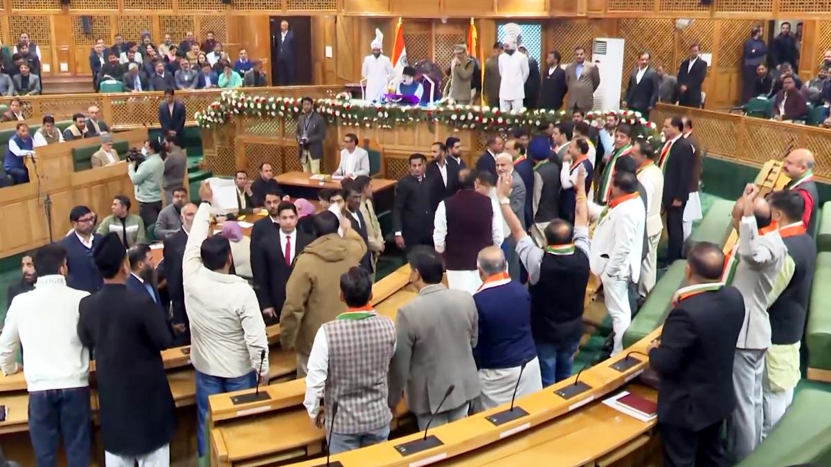 J&K Assembly Erupts in Chaos Again Over Article 370 Resolution