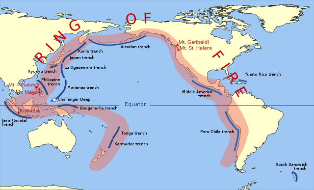 RING OF FIRE PACIFIC OCEAN