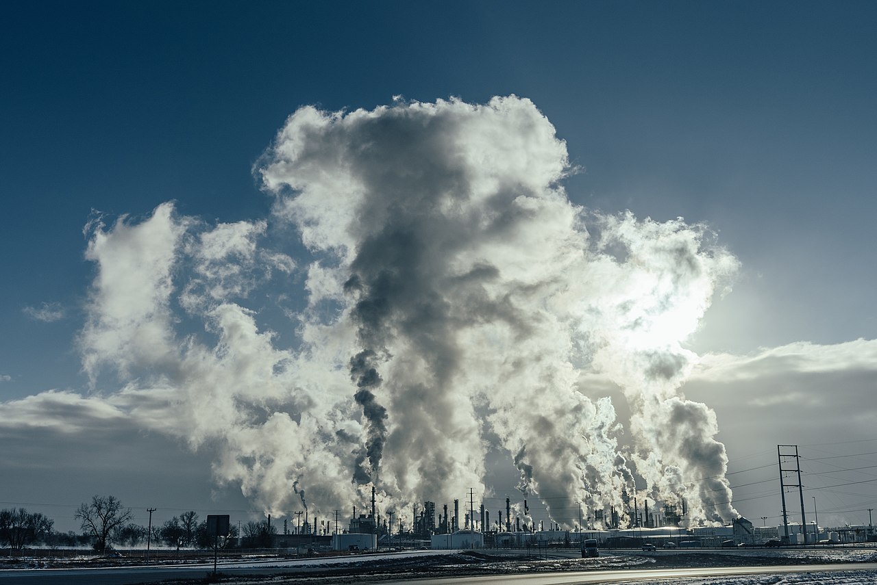 photo:Plumes of steam rise above the Pine Bend oil refinery in Rosemount, Minnesota, run by Flint Hills Resources, a subsidiary of Koch Industries.