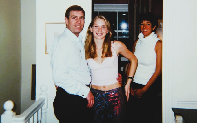 Virginia Giuffre with Prince Andrew and Maxwell