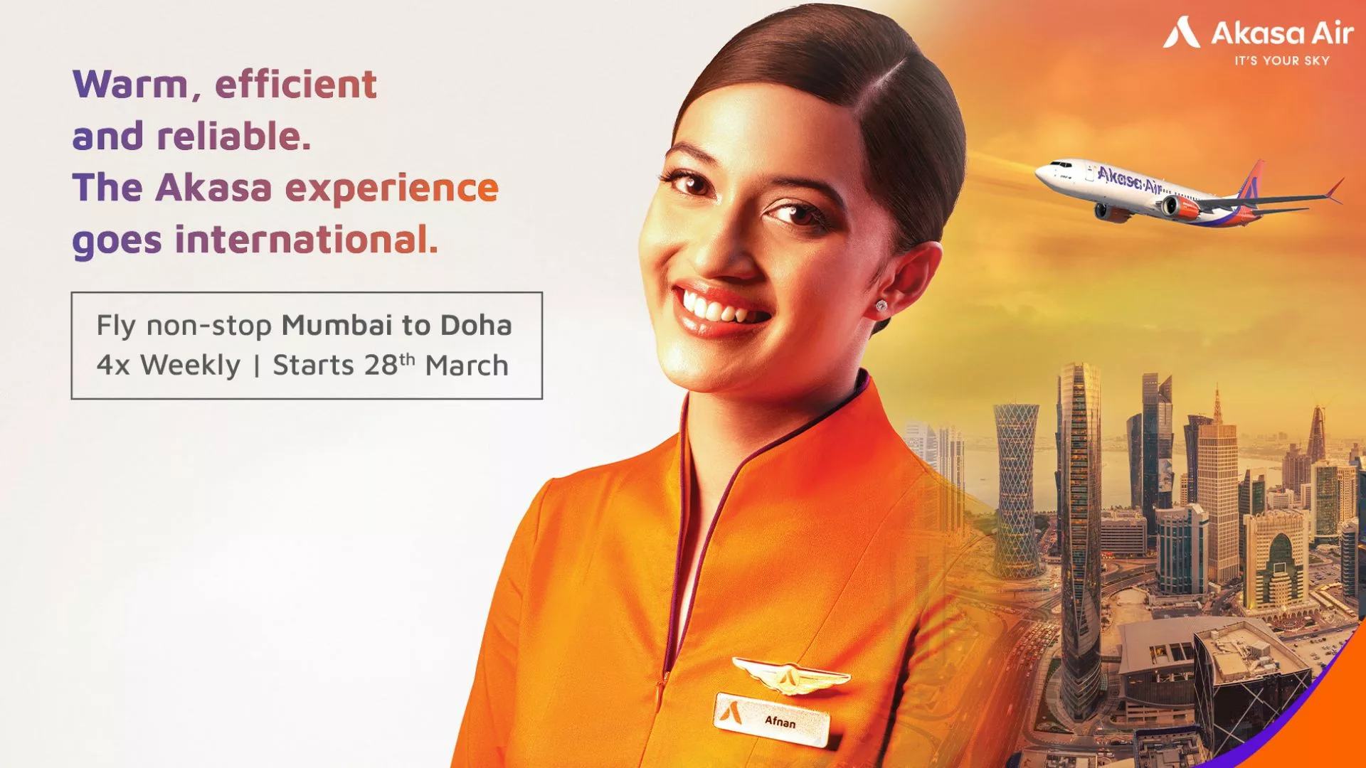 Akasa Air Announces Doha As First International Destination Just 19 Months After Launch