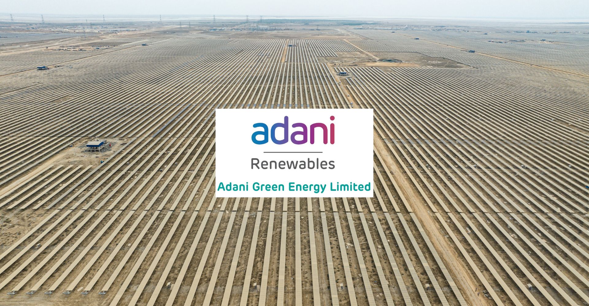 Adani Green Energy Limited's vast solar farm. Powering a brighter future.