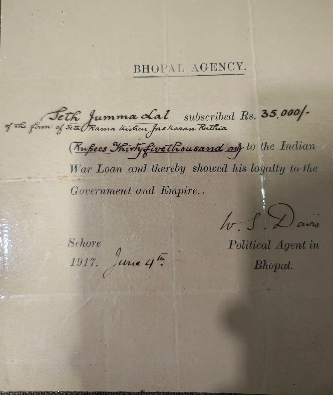 MP Man Seeks UK Repayment for 1917 War Loan