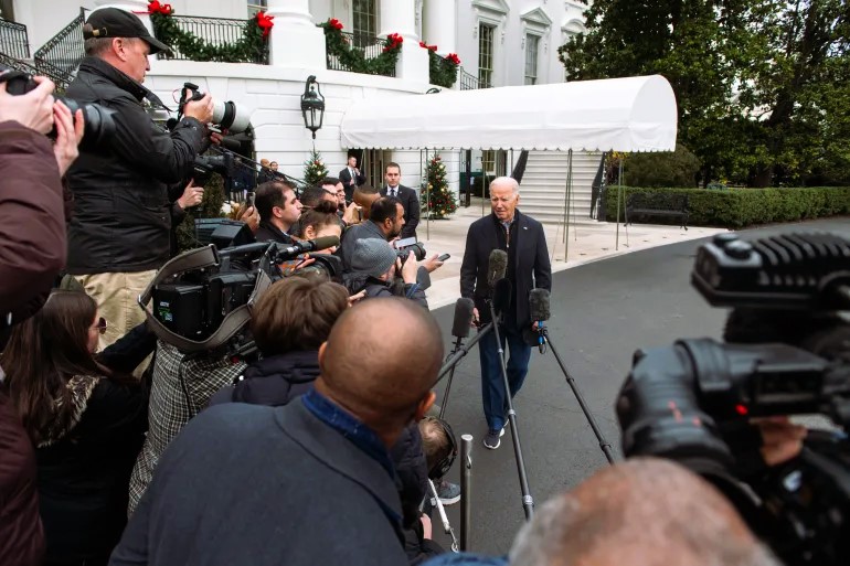 biden talks wo press