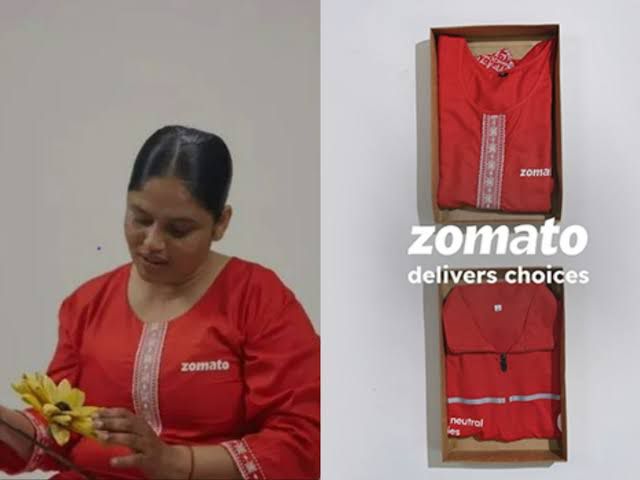 Zomato women delivery partners can choose to wear a kurta.