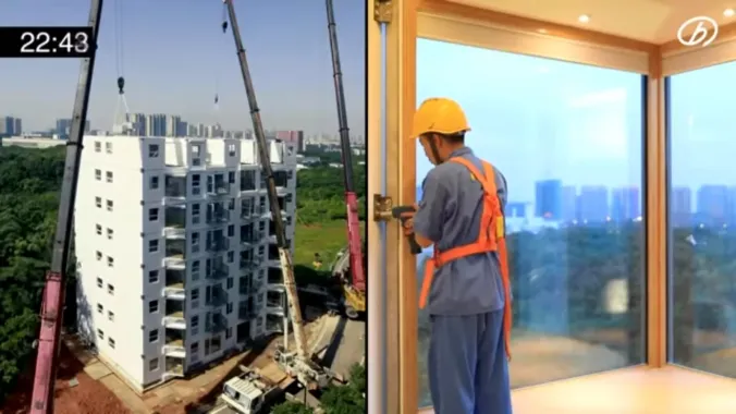 Broad Group builds 10-storey building in 28 hours