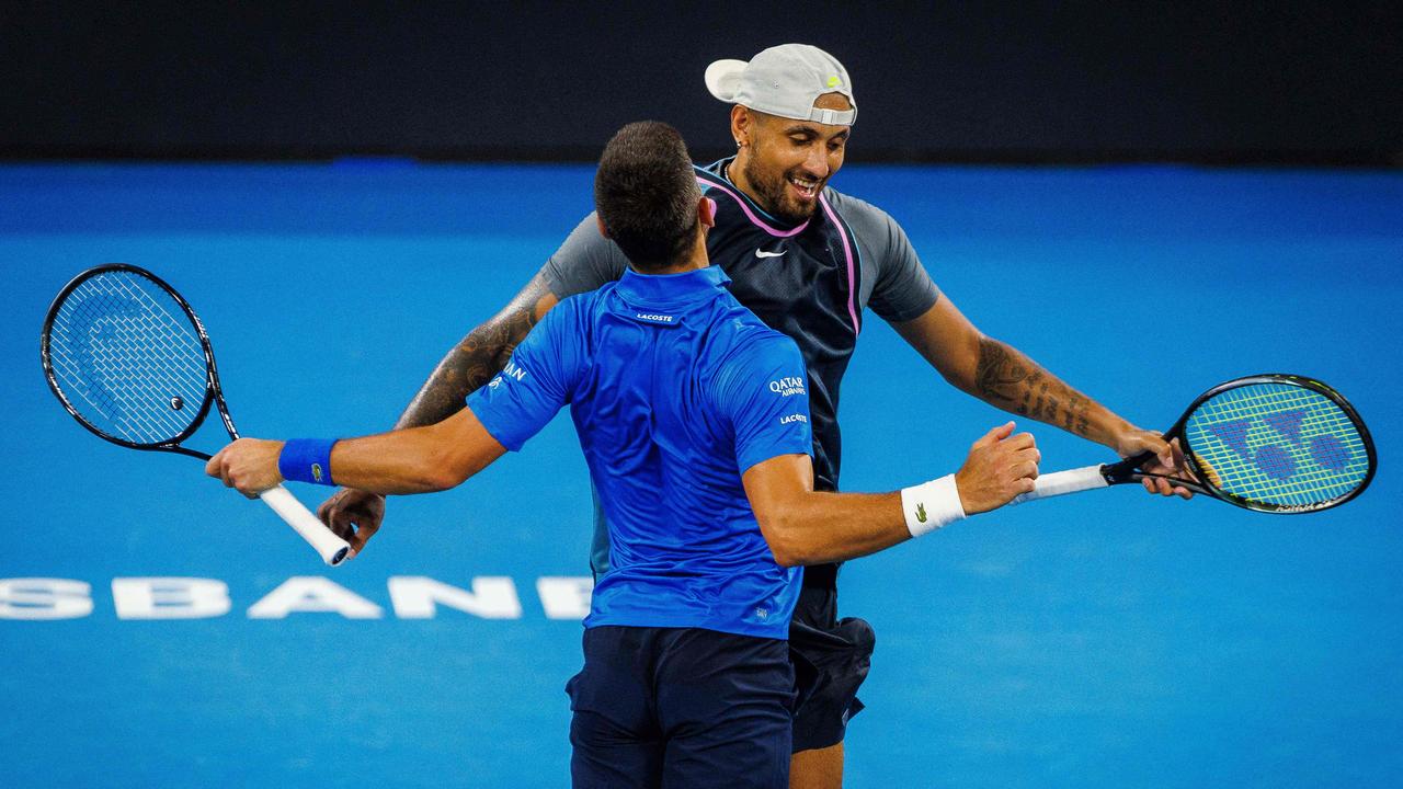 Novak Djokovic and Nick Kyrgios