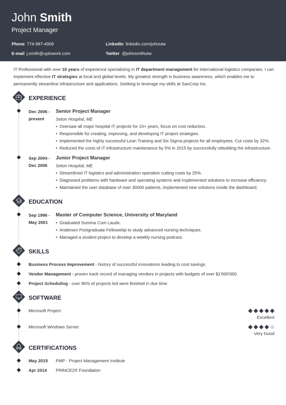 Resume Format for Fresher Job Applications
