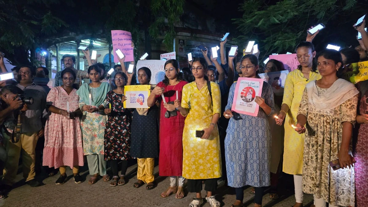 A candlelight protest demanding enhanced safety measures for doctors was organised in Tamil Nadu.