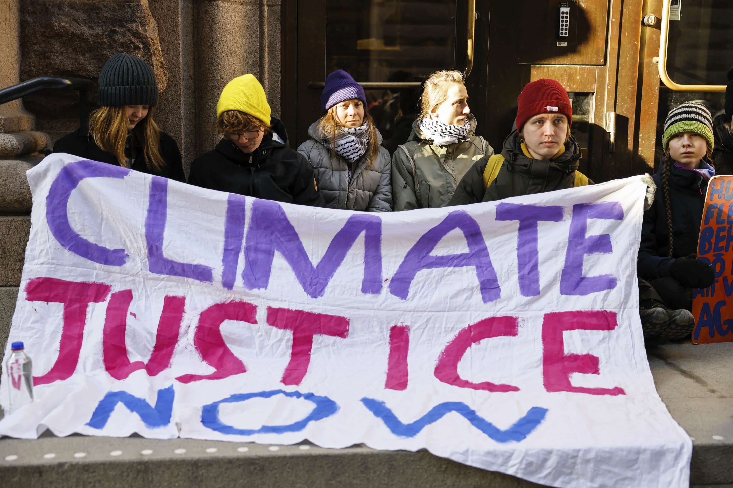 photo:  greta Thunberg At Sweden Parliament 