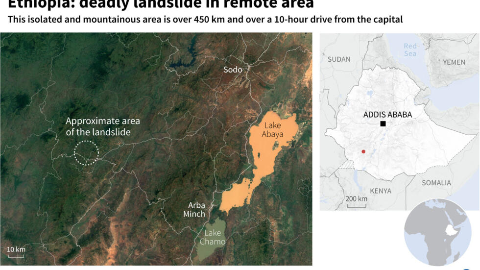 photo:eithopia landslides 2024