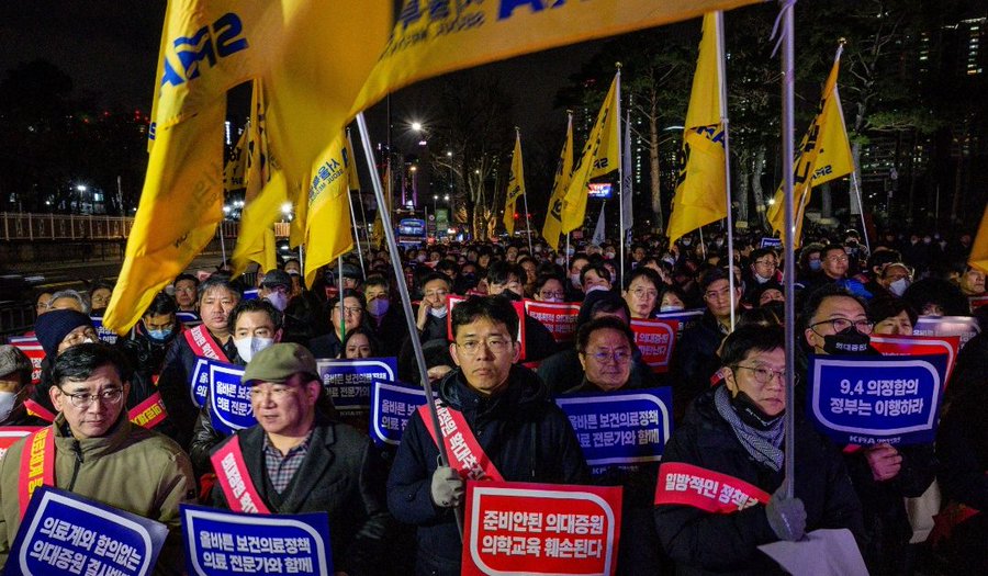 photo: korean drs protesting 