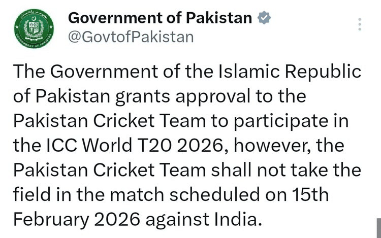 Pakistan’s India Boycott Rocks T20 World Cup 2026