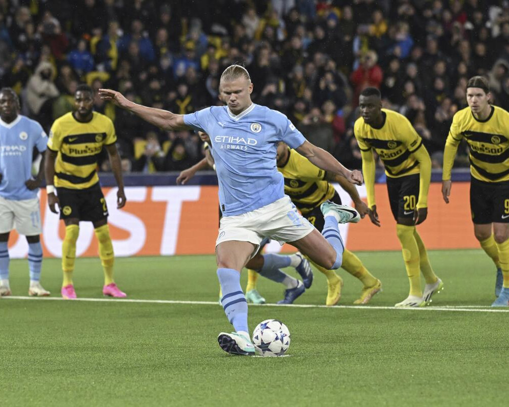 Haaland scores with ManCity