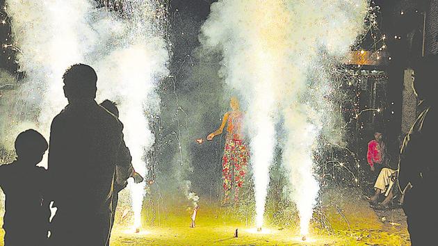 Firecrackers in Diwali