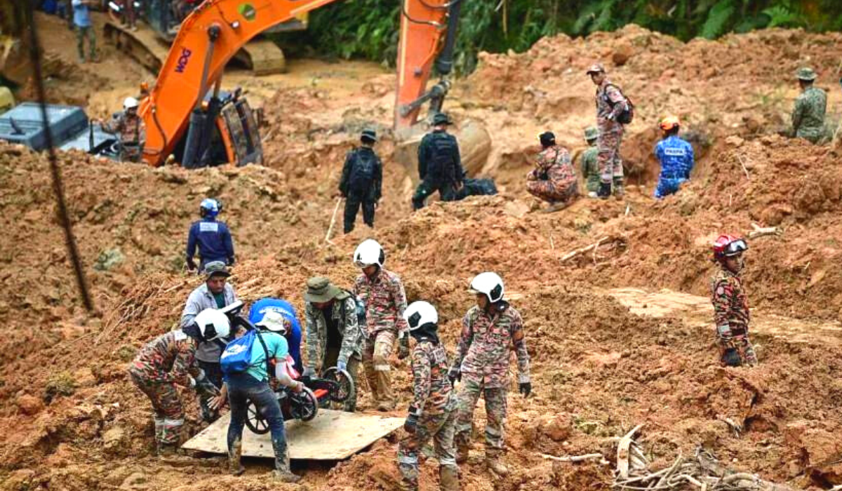 Malaysian landslide tragedy. PHOTO: JABATAN PENERANGAN MALAYSIA