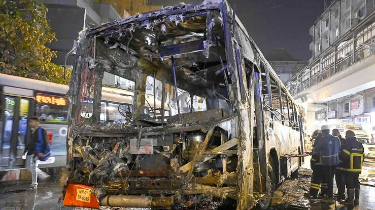 10 buses destroyed in major fire at BEST's Anik depot