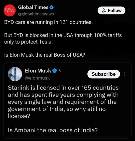 ambani elon musk starlink