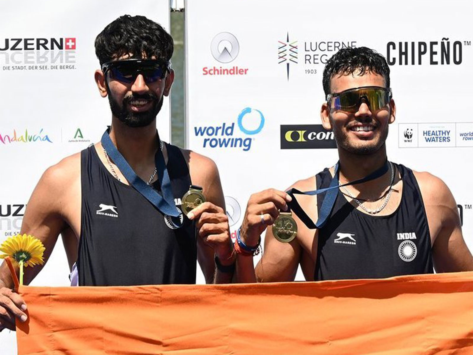 indian army havildars ujjwal kumar singh and lakshay created history by winning india's first-ever gold medal at the world rowing cup