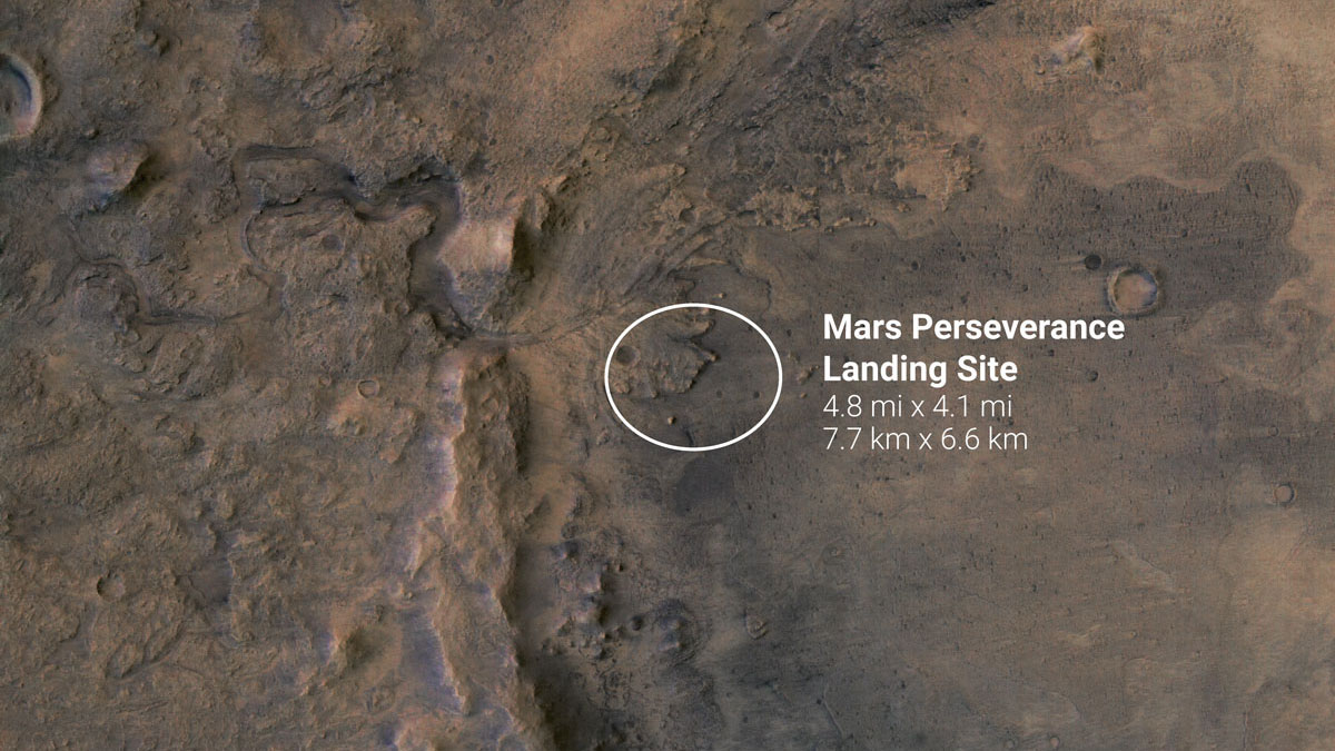 Jezero crater on Mars