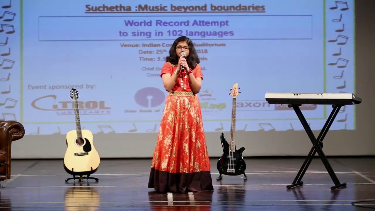 Suchetha Satish Makes Guinness Record By Singing In 140 Languages