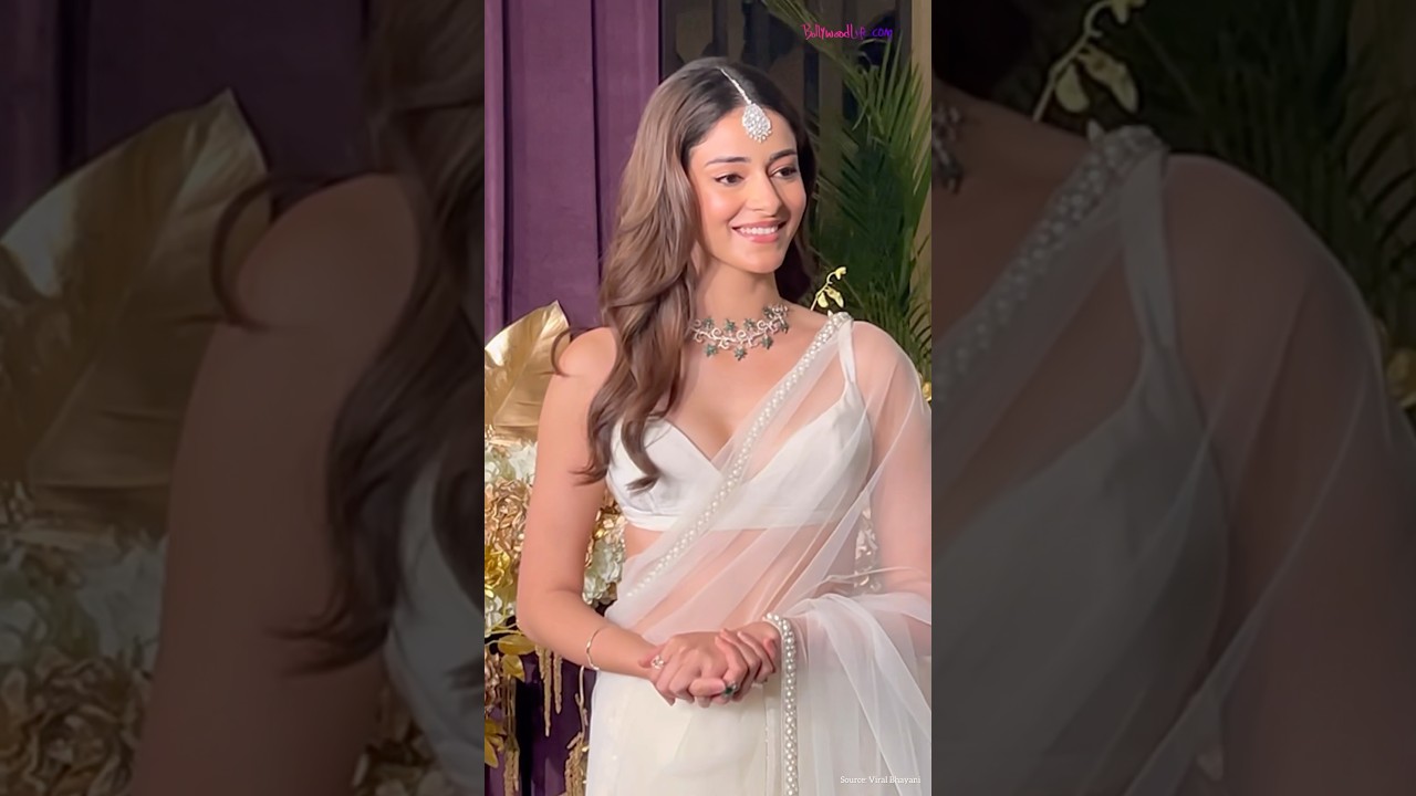 Ananya Panday Stuns in White Saree