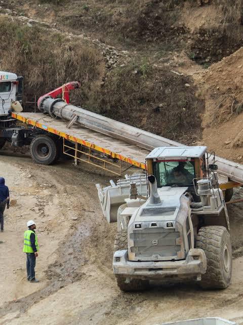  a plasma cutting machine from Hyderabad, to remove auger machine blades was arranged through the National Disaster Response Force (NDRF), to hasten the cutting process 