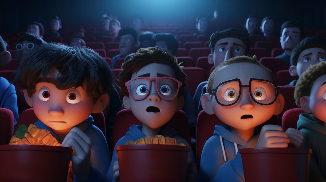 photo: people watching cinema