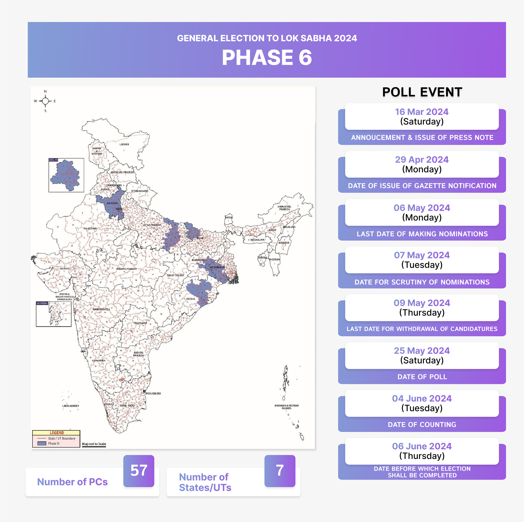 photo : Phase 6 Lok Sabha Election 2024