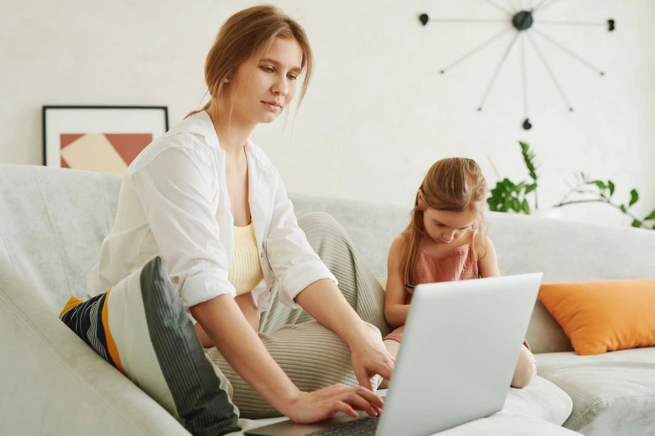 pregnant woman working