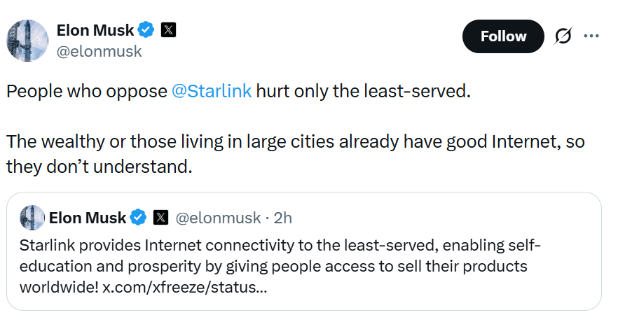 Starlink will help the least-served in India